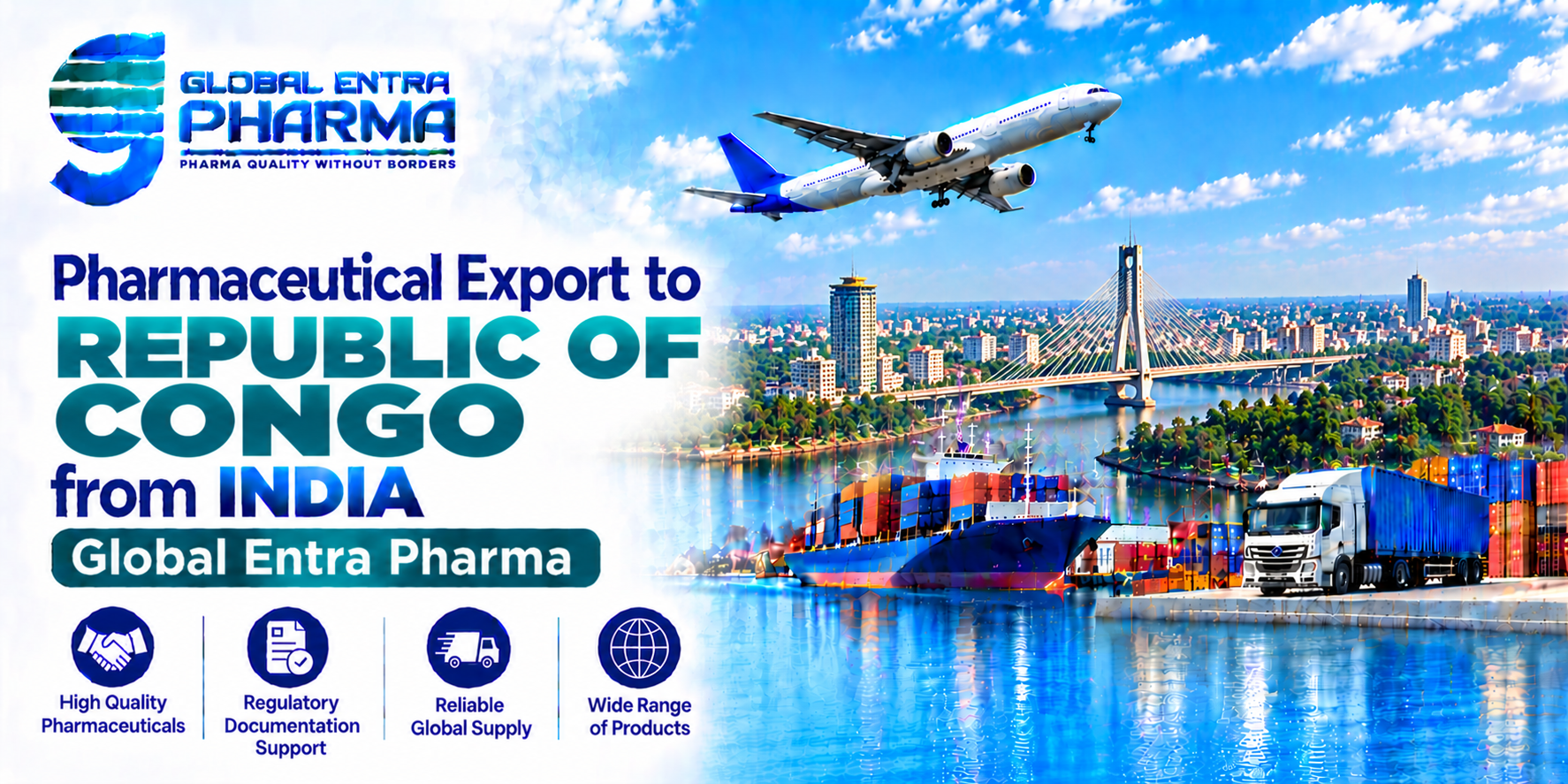 Pharmaceutical Export to Republic of Congo from India | Global Entra Pharma